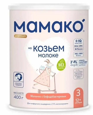 Мамако - 3 Премиум 400 гр.  (БЗМЖ)/12