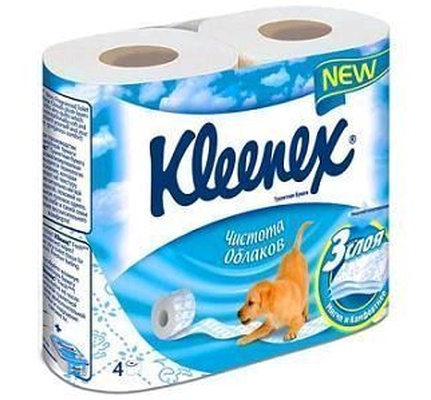 Бумага туалетная Клинекс  (4 рул.) 3-х слойная