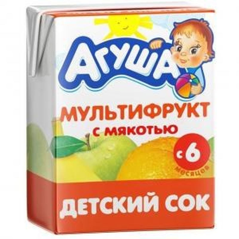 Сок Бабушкино лукошко мультифруктовый 200 гр, т/п, 1/18