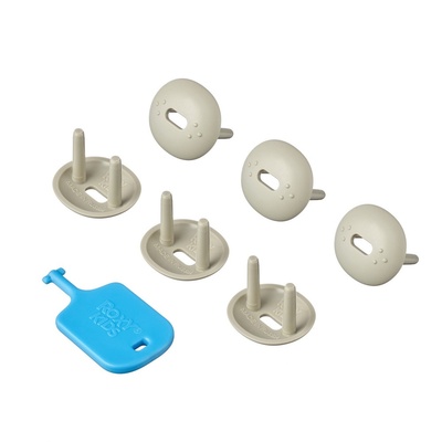 Заглушки д/розеток, 6 шт., графит