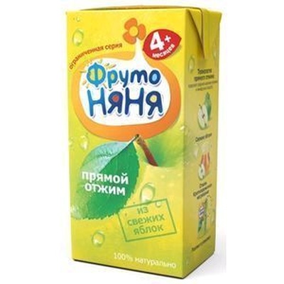 Сок Фруто Няня яблоко прямого отжима 0,2л
