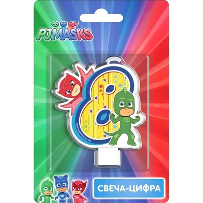 Свеча цифра 8 PJ Masks