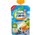 Пюре Фруто Няня яблоко, черника,  печенье 90 гр