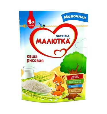 (БЗМЖ) Каша Малютка Нутриция молочная рисовая