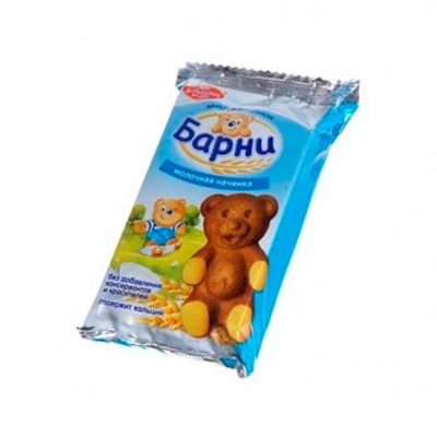 Печенье "Медвежонок Барни" с молочной начинкой 30 г./24