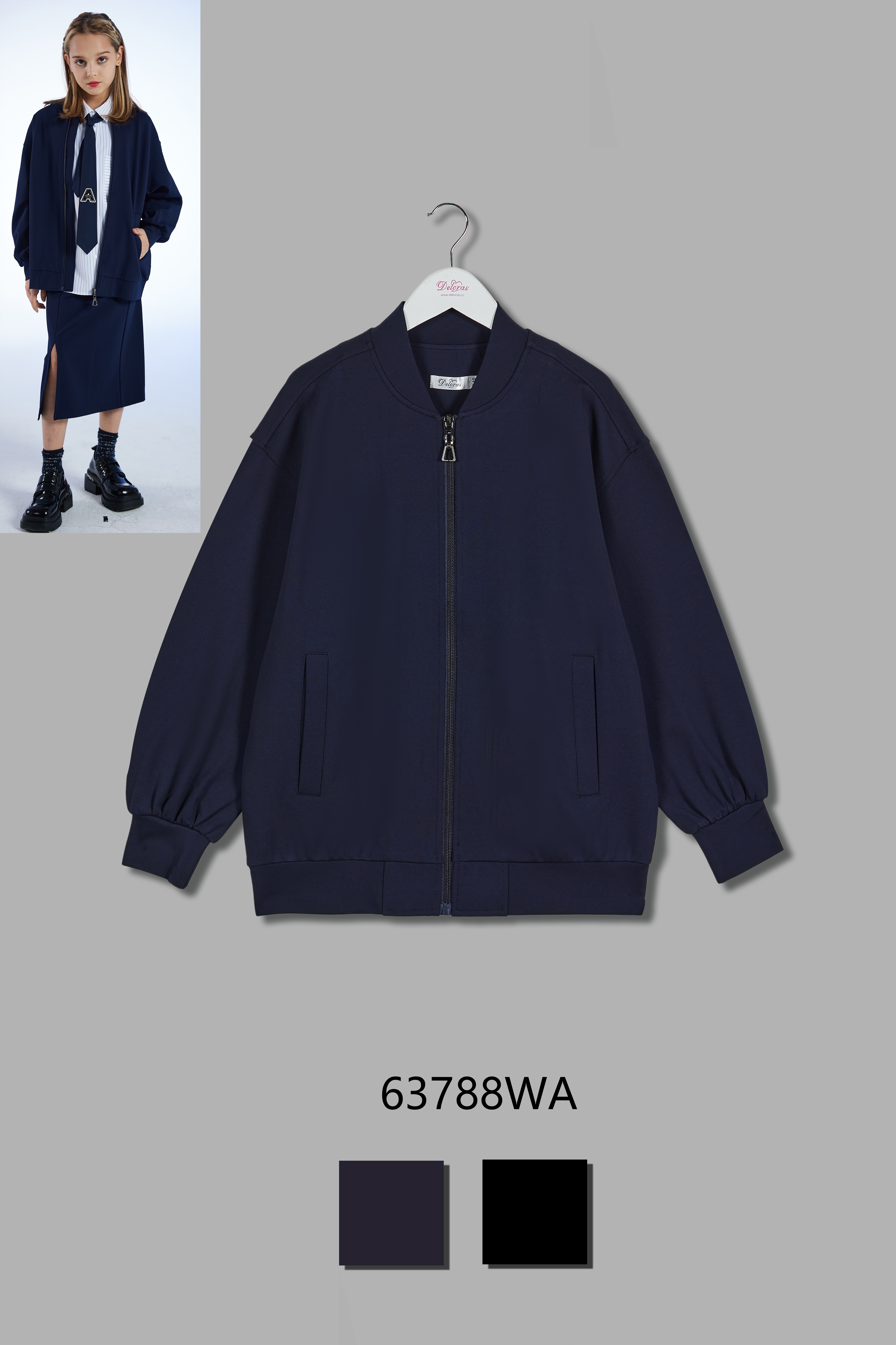 Юбка шк. синяя 63788 QD р.170