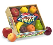 Ящик дер. с пластиковыми фруктами
